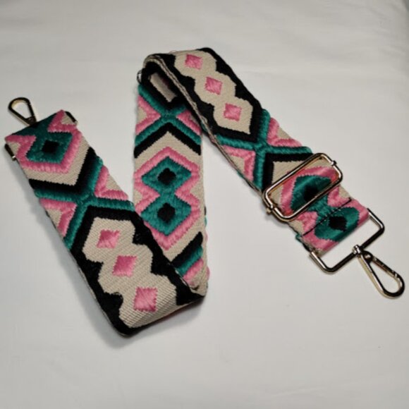 Adjustable Replacement Bag Strap Embroidered Crossbody Replacement Detachable - Picture 1 of 5